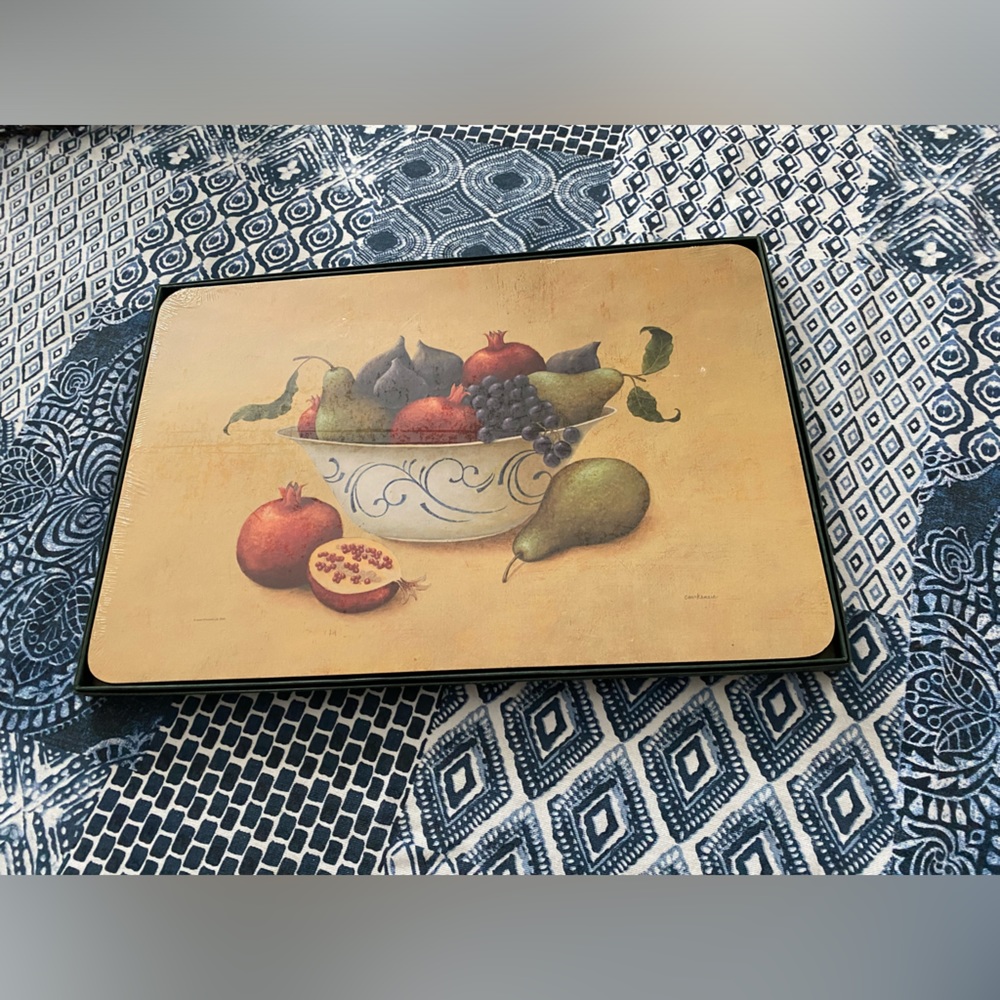 Set of 4 Jason Placemats Depicting Vintage Fruit